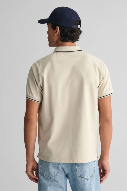 Чоловіче бежеве поло TIPPING SS PIQUE POLO Gant XXL 2062034 - изображение 3