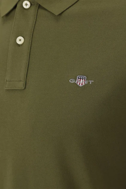 Чоловіче оливкове поло REG SHIELD LS PIQUE RUGGER Gant XL 2230 - изображение 3