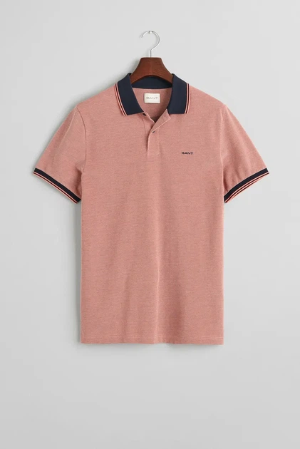 Чоловіче рожеве поло 4-COL OXFORD SS PIQUE Gant M 2057029 - изображение 5