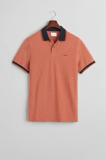 Чоловіче помаранчеве поло 4-COL OXFORD SS PIQUE Gant M 2057029 - изображение 6