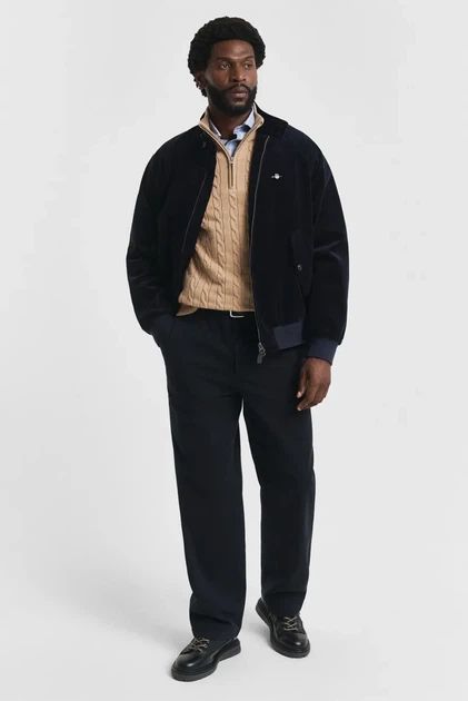 Чоловіча бежева кофта COTTON CABLE HALF ZIP Gant S 8050603 - изображение 4