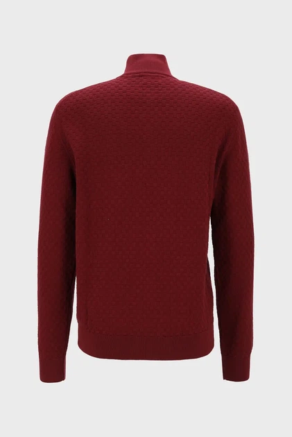 Чоловіча бордова кофта MICRO TEXTURE HZ Gant S 8030262 - Фото 2 Чоловіча бордова кофта MICRO TEXTURE HZ Gant S 8030262 - зображення 2
