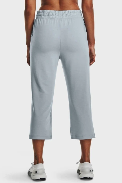 Жіночі світло-сірі спортивні штани UA Rival Terry Flare Crop Under Armour S 1377000-465 - изображение 3