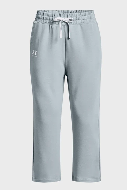 Жіночі світло-сірі спортивні штани UA Rival Terry Flare Crop Under Armour S 1377000-465 - изображение 5