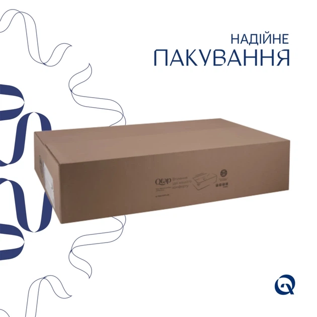 Комплект Qtap Kolibri: Раковина накладна 425x425x140 мм, White, квадратна + Донний клапан Pop-up PU02 - зображення 5