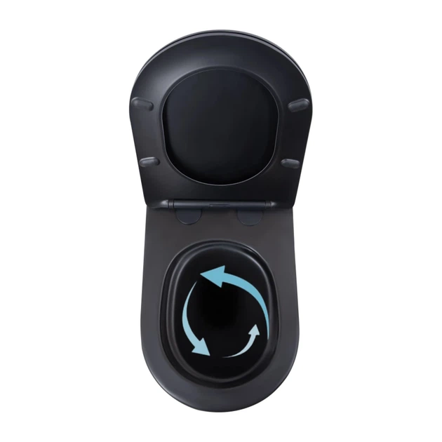 Унитаз подвесной Qtap Scorpio Ultra Quiet с сиденьем с сиденьем Soft-Close MATT BLACK QT14332380AMB - изображение 6