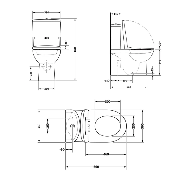 Унитаз напольный Qtap Robin New Ultra Quiet безободковый с сиденьем Soft-Close WHITE QT13226083AW - изображение 2