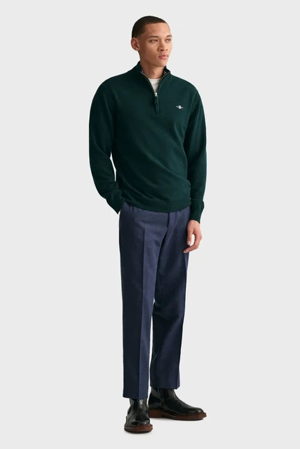 Чоловіча зелена вовняна кофта SUPERFINE Gant XXL 87213 - Фото 2 Чоловіча зелена вовняна кофта SUPERFINE Gant XXL 87213 - изображение 2