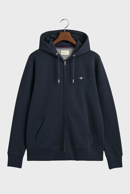 Чоловіче темно-синє худі REG SHIELD FULL ZIP Gant XXL 2007059 - зображення 5