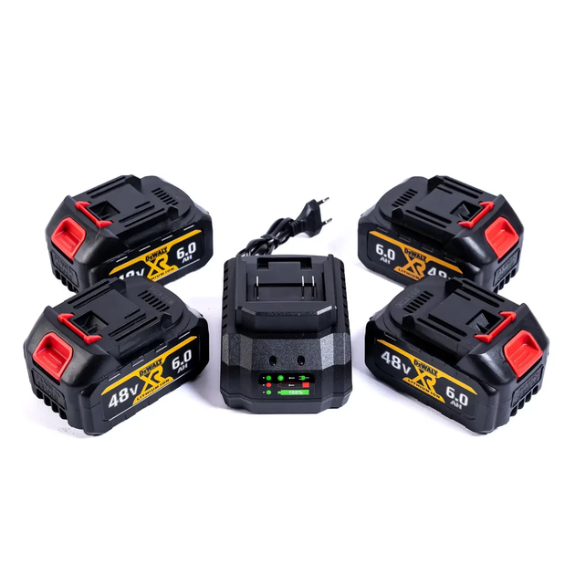 Набір 4в1 DeWalt + 4 АКБ 48V/6AP Шуруповер DCD996 + Болгарка