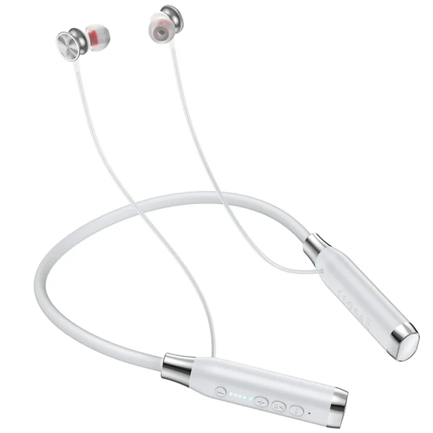 Bluetooth навушники HOCO ES62 Pretty neckband, бездротові, вакуумні, Bluetooth 5.3, до 120 год роботи, з мікрофоном, сірі - Фото 1 Bluetooth навушники HOCO ES62 Pretty neckband, бездротові, вакуумні, Bluetooth 5.3, до 120 год роботи, з мікрофоном, сірі - зображення 1
