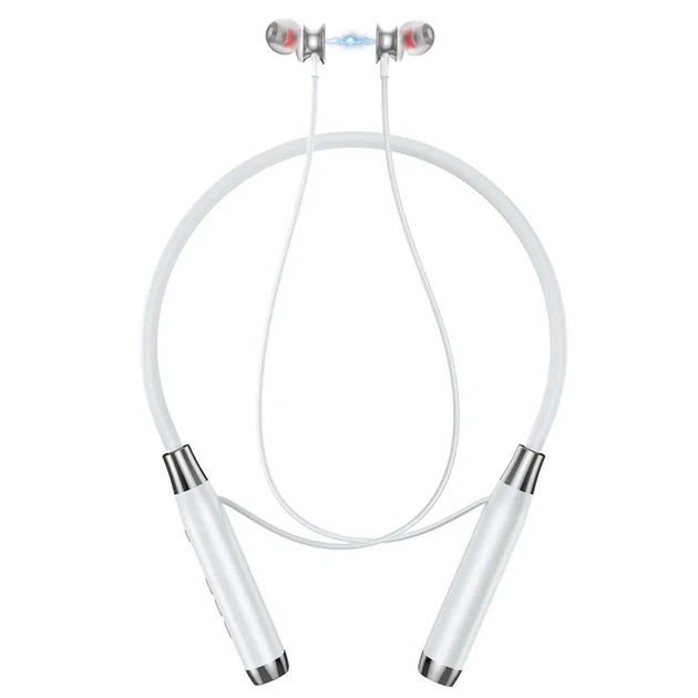 Bluetooth навушники HOCO ES62 Pretty neckband, бездротові, вакуумні, Bluetooth 5.3, до 120 год роботи, з мікрофоном, сірі - Фото 2 Bluetooth навушники HOCO ES62 Pretty neckband, бездротові, вакуумні, Bluetooth 5.3, до 120 год роботи, з мікрофоном, сірі - зображення 2