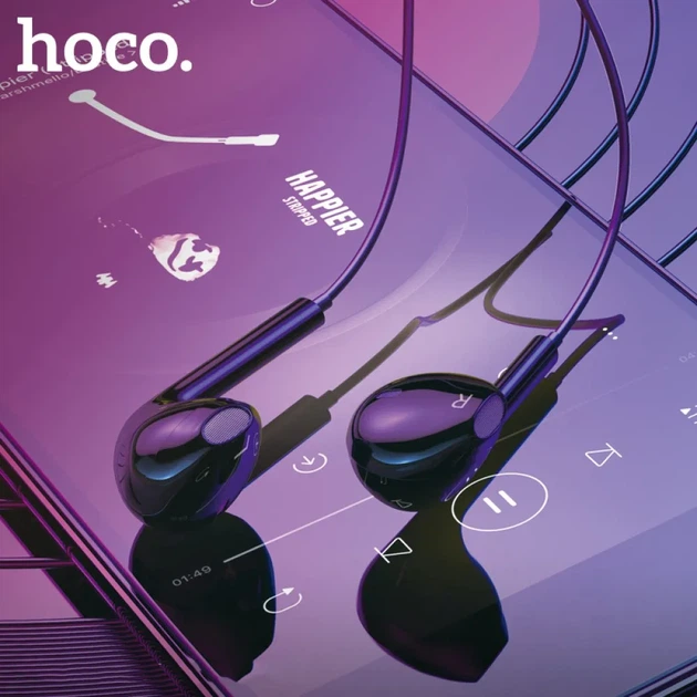 Навушники HOCO M111 Primero Lightning, дротові вакуумні, з мікрофоном і пультом, для iPhone, чорні - зображення 3