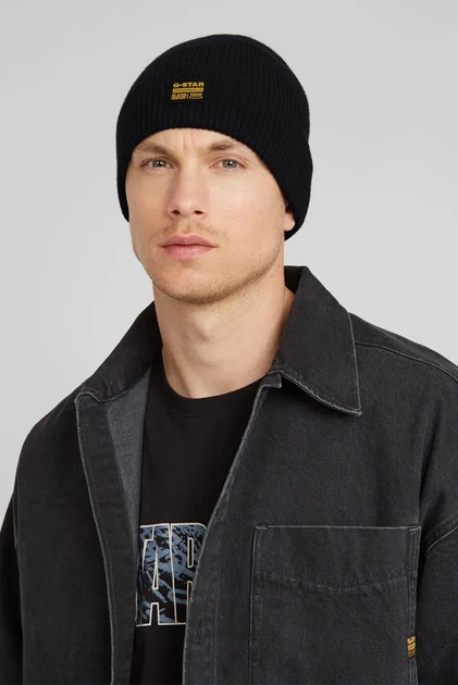 Чоловіча чорна шапка Geffo Long Beanie G-Star PC D25511,D784 - изображение 2