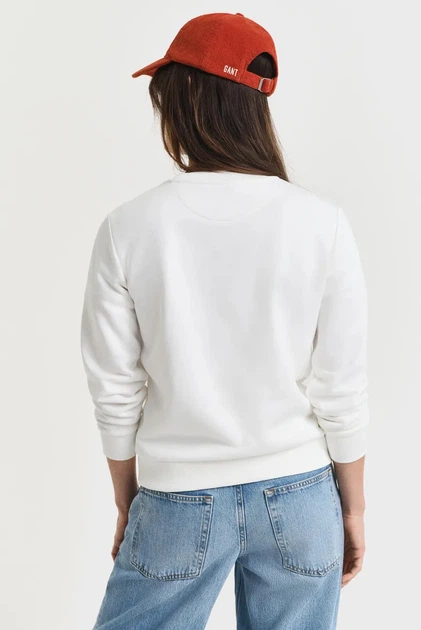 Жіночий білий світшот SHIELD C-NECK SWEAT Gant M 4202586 - Фото 3 Жіночий білий світшот SHIELD C-NECK SWEAT Gant M 4202586 - изображение 3