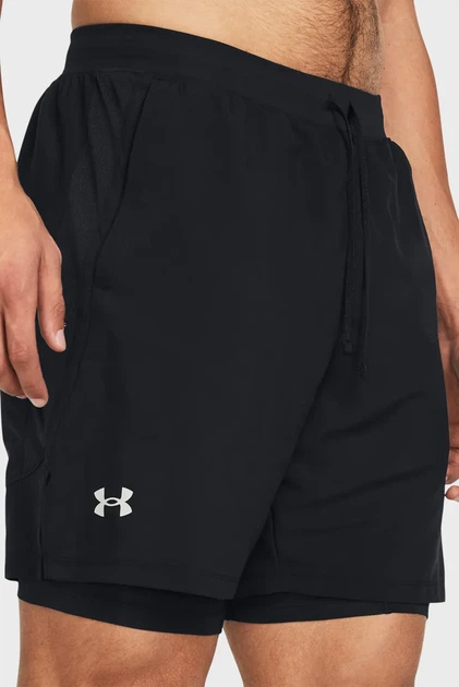 Чоловічі чорні шорти UA LAUNCH 7'' 2-IN-1 SHORTS Under Armour 3XL 1382641-001 - изображение 4