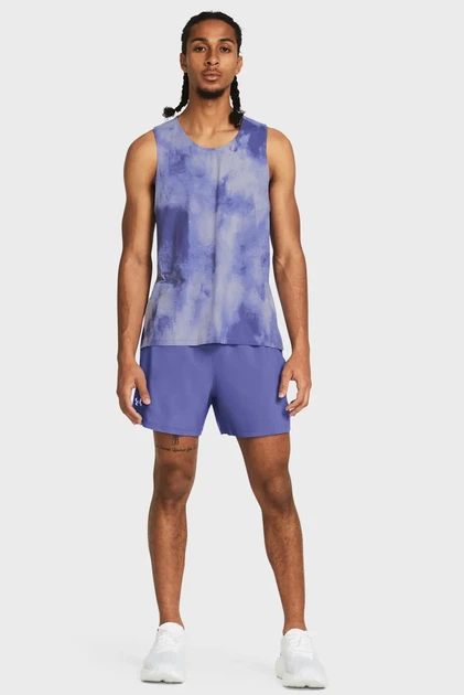 Чоловічі фіолетові шорти UA LAUNCH 5'' SHORTS Under Armour SM 1382617-561 - изображение 2