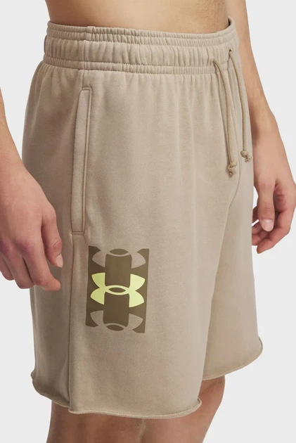 Чоловічі бежеві шорти UA Rival TerryLogo8inShort Under Armour XXL 1390147-299 - Фото 4 Чоловічі бежеві шорти UA Rival TerryLogo8inShort Under Armour XXL 1390147-299 - изображение 4