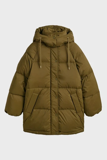 Жіночий оливковий пуховик MID LENGTH DOWN JACKET Gant M 4700347 - Фото 10 Жіночий оливковий пуховик MID LENGTH DOWN JACKET Gant M 4700347 - зображення 10