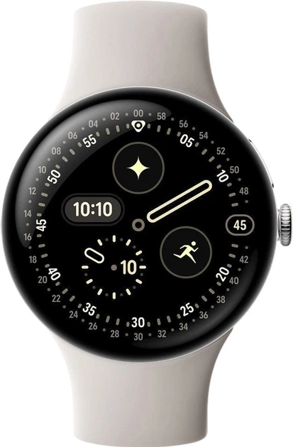 Смарт-часы Google Pixel Watch 4 41mm Wi-Fi (Polished Silver Aluminum Case/Porcelain Active Band) - изображение 2