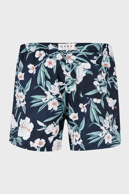 Чоловічі темно-сині плавальні шорти з візерунком OLEANDER PRINT SWIM SHORTS Gant L 922416006 - зображення 7
