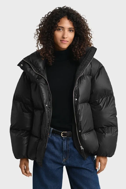 Жіночий чорний пуховик RELAXED Gant XS 4700398 - изображение 4
