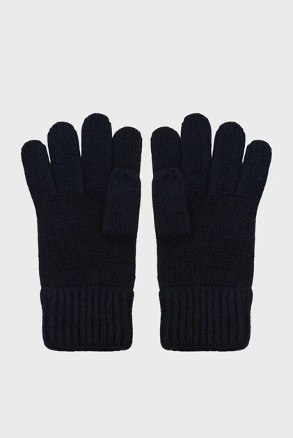 Жіночі темно-сині вовняні рукавички WOOL KNITTED GLOVES Gant OS 4930017 - Фото 2 Жіночі темно-сині вовняні рукавички WOOL KNITTED GLOVES Gant OS 4930017 - изображение 2