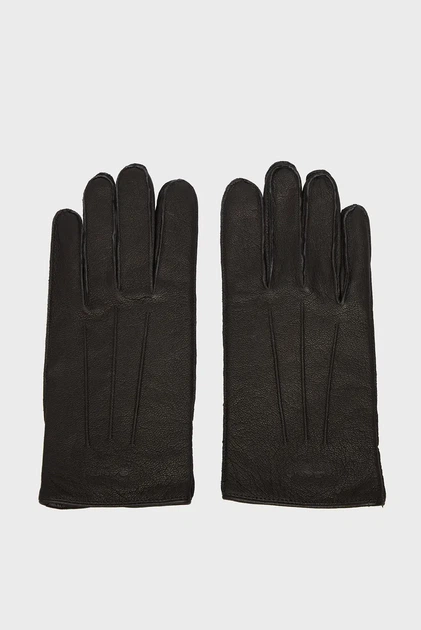 Чоловічі чорні шкіряні рукавиці CASHMERE Gant L 9931074 - Фото 1 Чоловічі чорні шкіряні рукавиці CASHMERE Gant L 9931074 - изображение 1