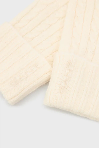 Жіночі білі вовняні рукавички WOOL CABLE GLOVES Gant OS 4930022 - Фото 3 Жіночі білі вовняні рукавички WOOL CABLE GLOVES Gant OS 4930022 - изображение 3