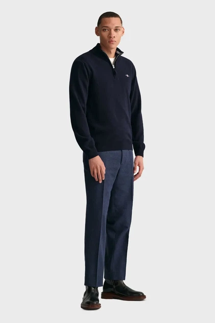 Чоловіча темно-синя вовняна кофта SUPERFINE Gant XXL 87213 - изображение 2