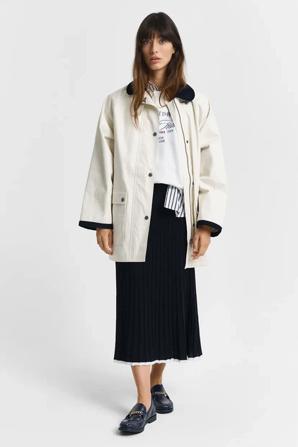 Жіноча біла парка CONTRAST COLLAR SALING JACKET Gant S 4700375 - изображение 2