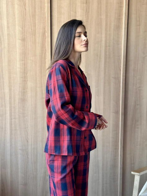 Жіночий піжамний комплект у клітинку "Глен" (сорочка+штани) COSY 2XL Червоний (cosy4841068s5) - Фото 2 Жіночий піжамний комплект у клітинку "Глен" (сорочка+штани) COSY 2XL Червоний (cosy4841068s5) - зображення 2
