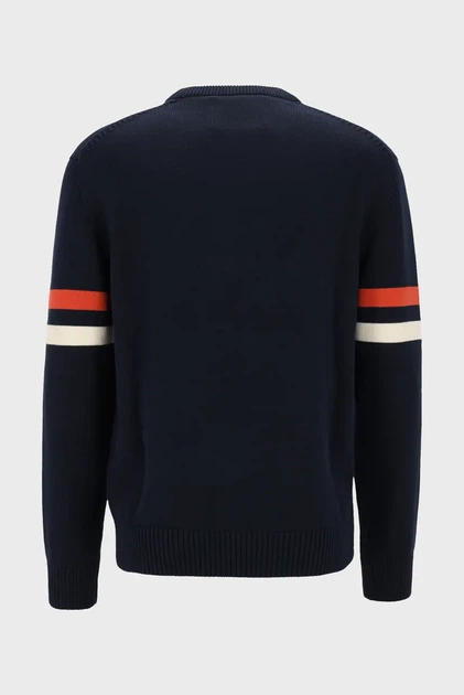 Чоловічий темно-синій джемпер GRAPHIC BADGE C-NECK Gant M 8030264 - изображение 2