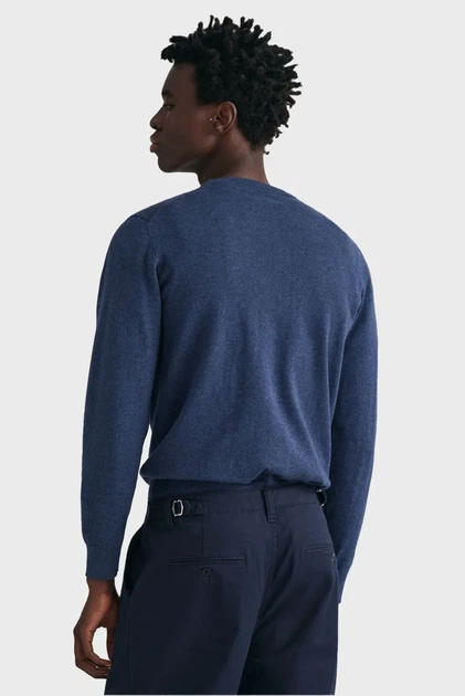 Чоловічий синій джемпер CLASSIC COTTON Gant M 8030561 - изображение 3