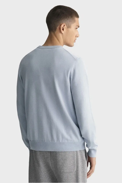 Чоловічий блакитний джемпер CLASSIC COTTON Gant XXL 8030561 - изображение 3