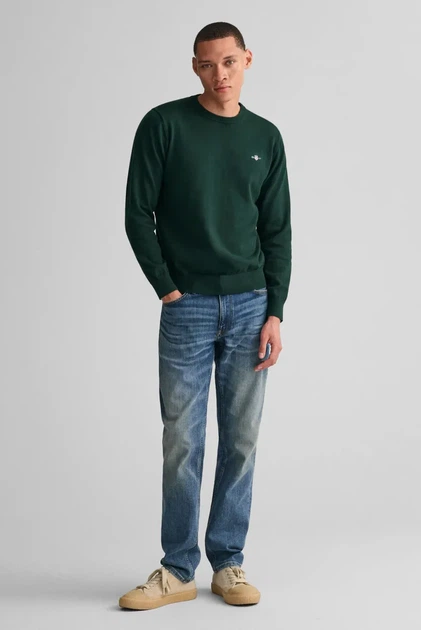 Чоловічий зелений джемпер CLASSIC COTTON C-NECK Gant XXXL 8030561 - изображение 2