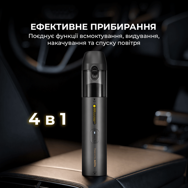 Ручний акумуляторний пилосос MOVA Portable Vortex 4 в 1 (MDV001) - зображення 2