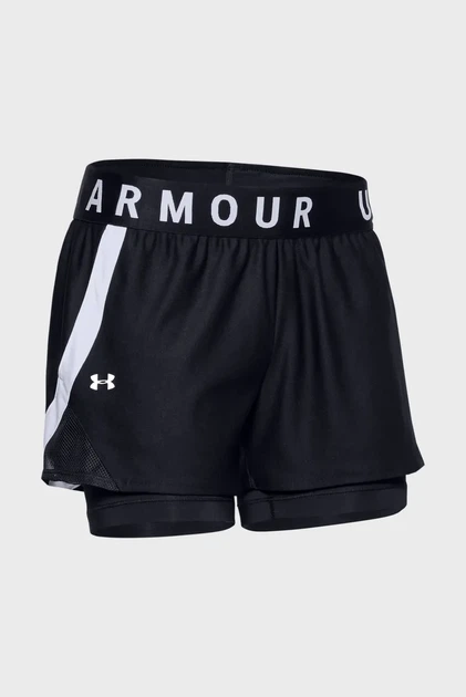 Жіночі чорні шорти Play Up 2-in-1 Under Armour XS 1351981-001 - зображення 5