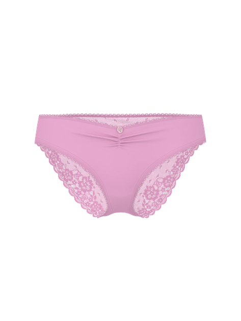 Трусики из эластичного хлопка с кружевом Victoria's Secret Stretch Cotton Heart Lace Hiphugger Panty Л сиреневые (27187150) - изображение 3