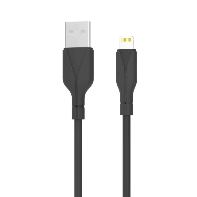 Кабель USB AM-Lightning M, 1.0 м, 2.4A, чорний Choetech - Фото 1 Кабель USB AM-Lightning M, 1.0 м, 2.4A, чорний Choetech - зображення 1