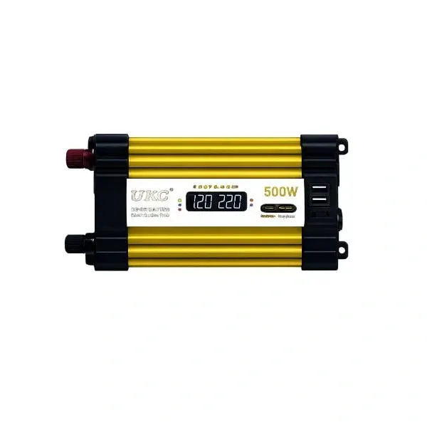 Автомобільний інвертор 500 Вт перетворювач напруги 12 220 В 2 USB LCD автомобільний адаптер для ноутбука побутової техніки електроніки акумулятора прикурювача чорний жовтий - Фото 5 Автомобільний інвертор 500 Вт перетворювач напруги 12 220 В 2 USB LCD автомобільний адаптер для ноутбука побутової техніки електроніки акумулятора прикурювача чорний жовтий - зображення 5