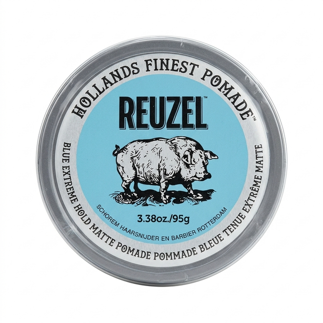 Матова помада для укладання волосся Reuzel Blue Extreme Hold Matte Pomade, 95 г - Фото 1 Матова помада для укладання волосся Reuzel Blue Extreme Hold Matte Pomade, 95 г - изображение 1