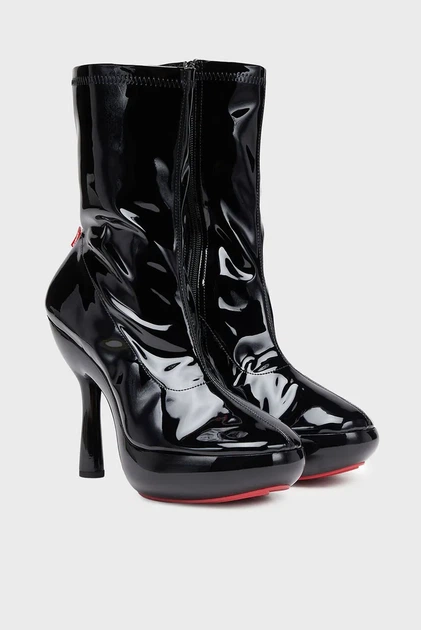 Жіночі чорні ботильйони LAKE / D-LAKE MIDB ZIP STRETCH BOOTS Diesel 38 Y03707 P4347 - зображення 2