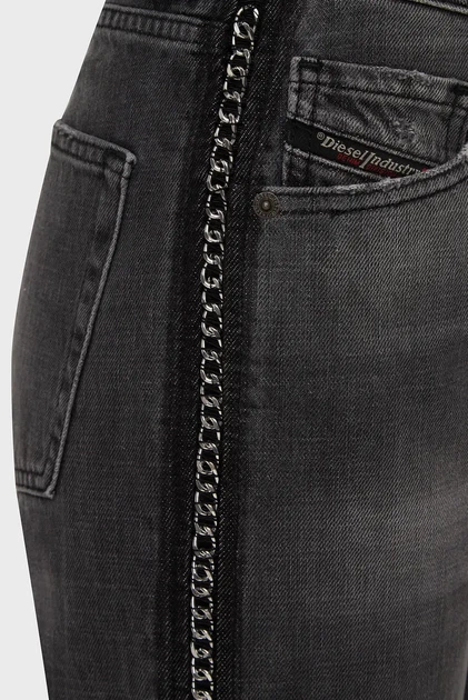 Жіночі чорні джинси D-ARYEL-SP1 L.30 TROUSERS Diesel 24-30 00SE6S 0096I - Фото 3 Жіночі чорні джинси D-ARYEL-SP1 L.30 TROUSERS Diesel 24-30 00SE6S 0096I - изображение 3