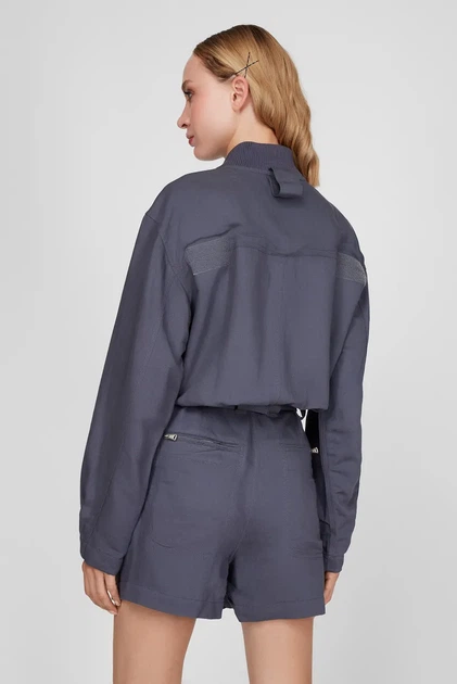 Жіночий темно-сірий лляний комбінезон J-ASTRID OVERALLS Diesel S A04560 0BEAJ - изображение 4