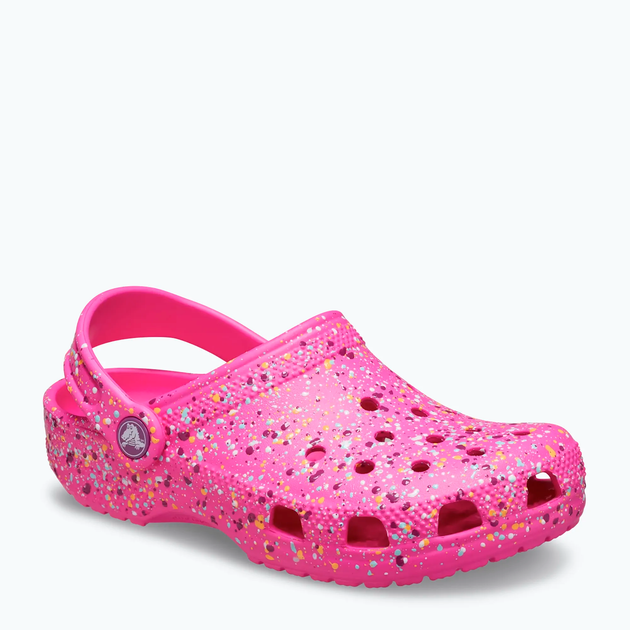 Подростковые кроксы-сабо для девочки Crocs Classic Paint Splatter Clog K PCs/Mlti 210349-6TX 36-37 (J4) Pink (198445210280) - изображение 2