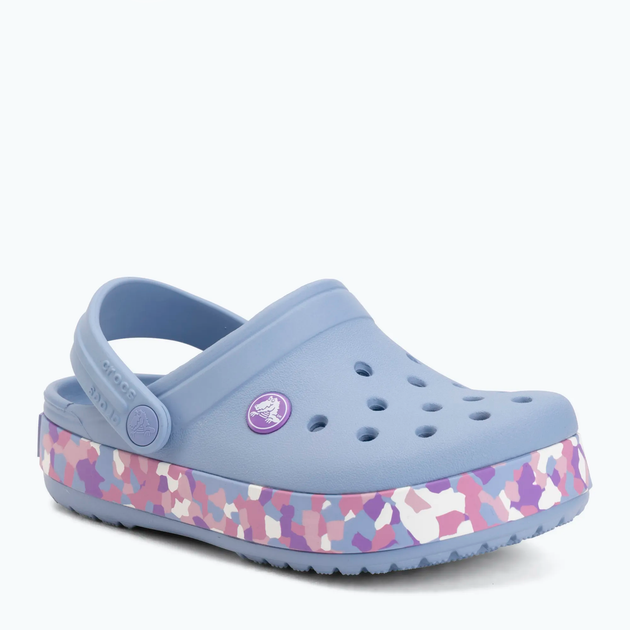 Детские кроксы-сабо для девочки Crocs Crocband Glow Confetti Band 212523-4ZA 32-33 (J1) Blue (198445365249) - Фото 2 Детские кроксы-сабо для девочки Crocs Crocband Glow Confetti Band 212523-4ZA 32-33 (J1) Blue (198445365249) - изображение 2