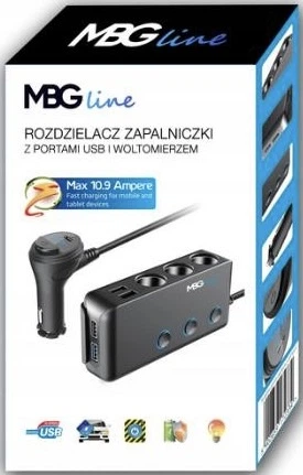 Розгалужувач для автомобільного прикурювача Mbg Line HC67C (5902659172334) - зображення 6