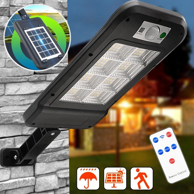Уличный фонарь на столб Solar sensor light BK-120-8COB-B с датчиком движения и солнечной панелью - изображение 3