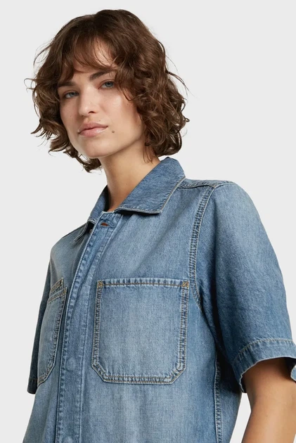 Жіночий синій джинсовий комбінезон Painter Short Overall G-Star RAW S D24394,D539 - зображення 4